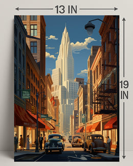 Vintage Cityscape Vintage Poster PosterGoat