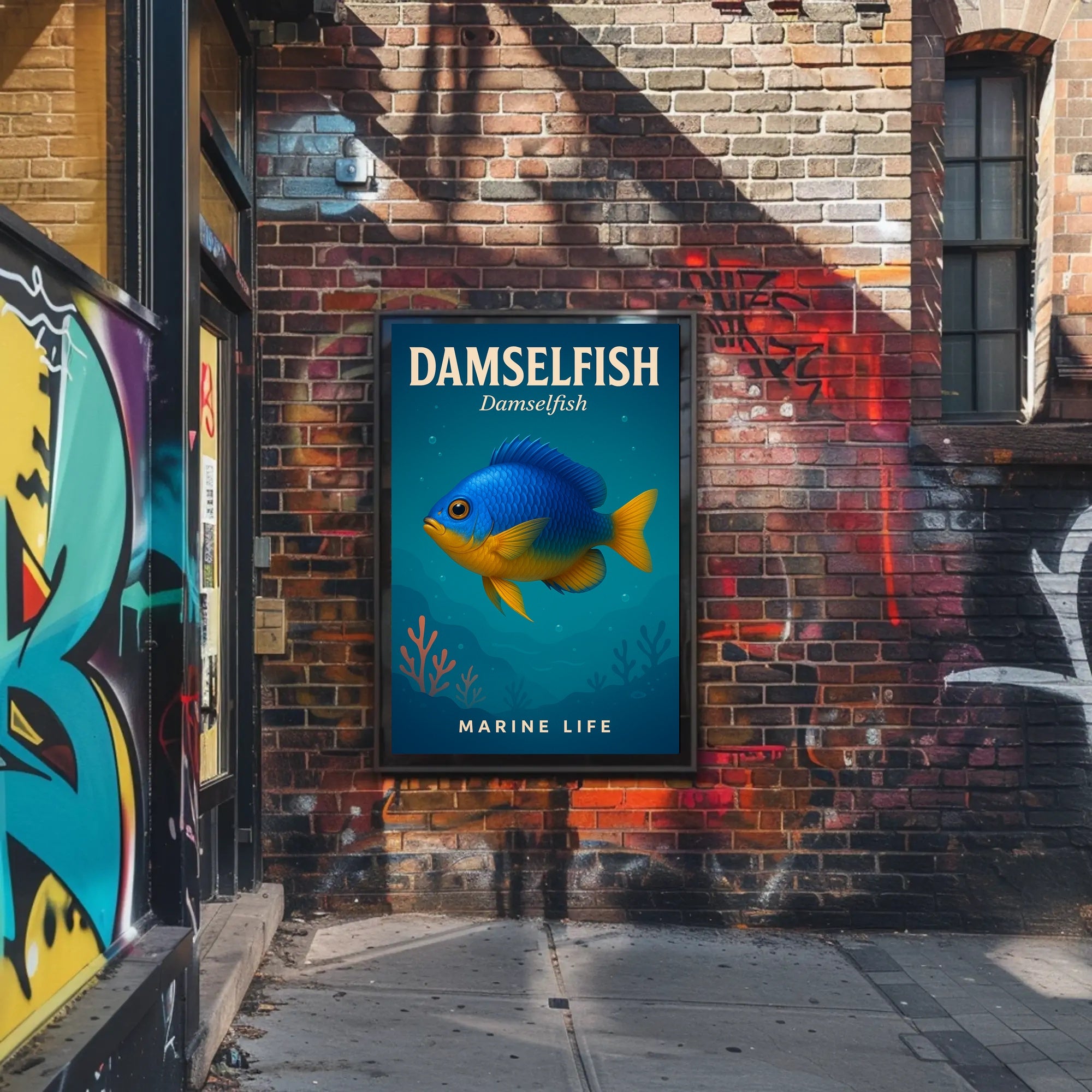Damselfish Marine Life Poster PosterGoat