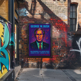 George W. Bush Neon Art Historical or Presidential Poster