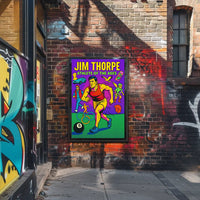 Jim Thorpe Retro Pop Sports Poster