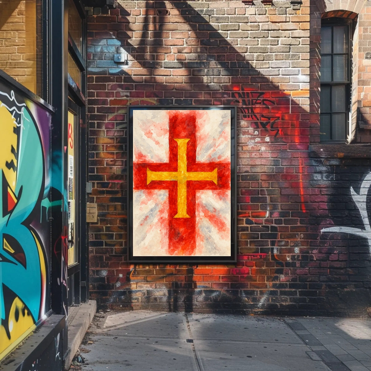 Vibrant Cross Poster