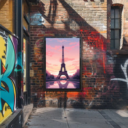 Eiffel Tower Sunset Dreamscape Urban or Cityscape Poster