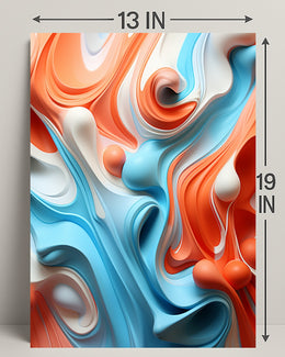 Abstract Waves Of Color Abstract Poster PosterGoat