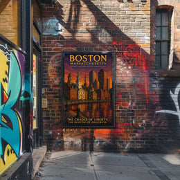 Boston, Massachusetts Where History Meets Innovation Poster