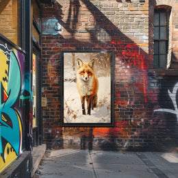 Winter Fox In The Snow Poster
