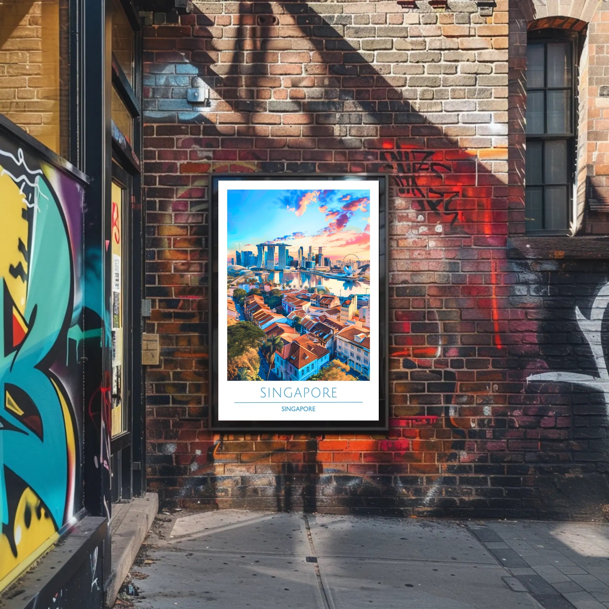 Singapore's Vibrant Cityscape Urban or Cityscape Poster