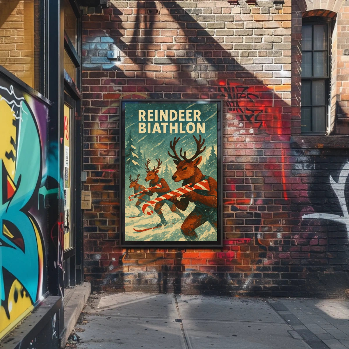 Reindeer Biathlon Poster