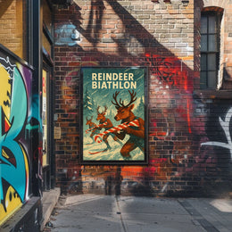 Reindeer Biathlon Poster