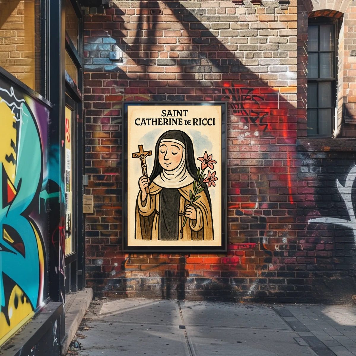 Saint Catherine De Ricci Figure Wall Art Print Poster