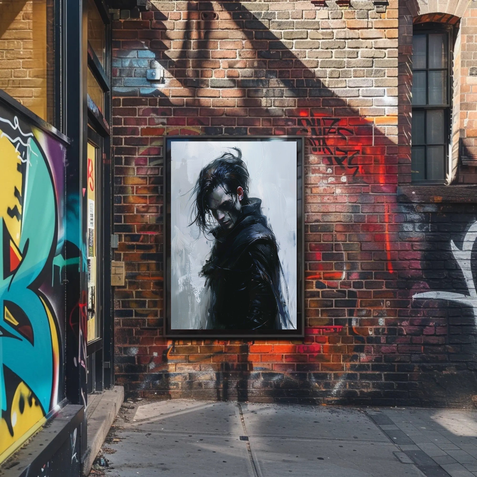 Mysterious Warrior in Dark Fantasy Poster Art PosterGoat