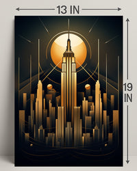 Art Deco Skyline Poster