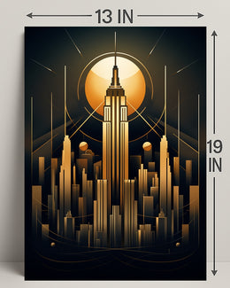 Art Deco Skyline Poster
