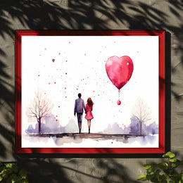 Love in Watercolor Poster