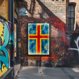 Abstract Nordic Cross Poster