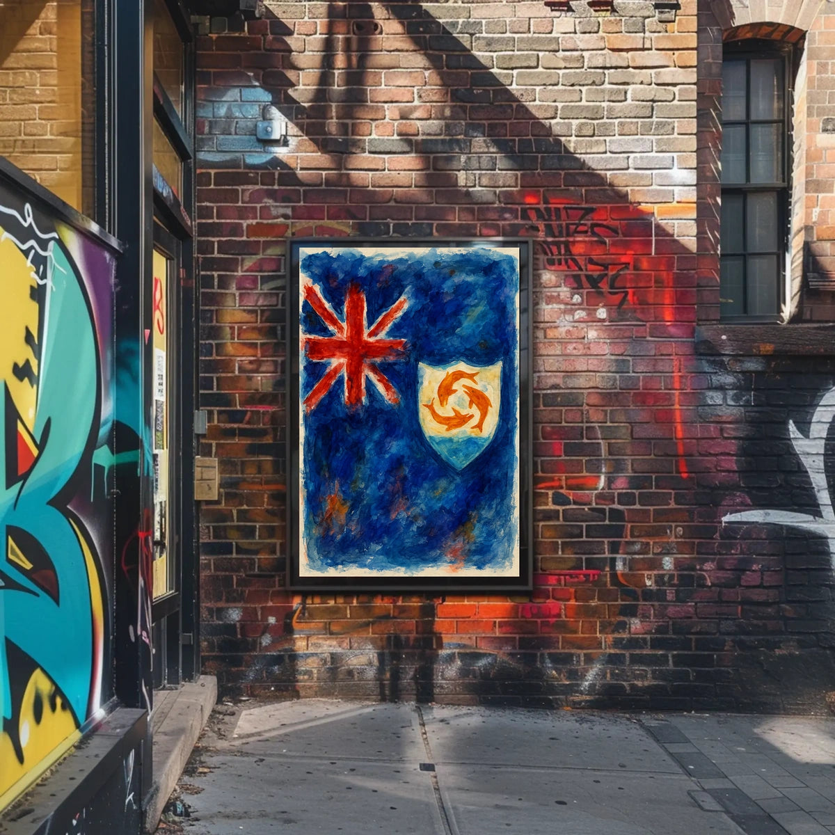 Anguilla Flag Art Poster