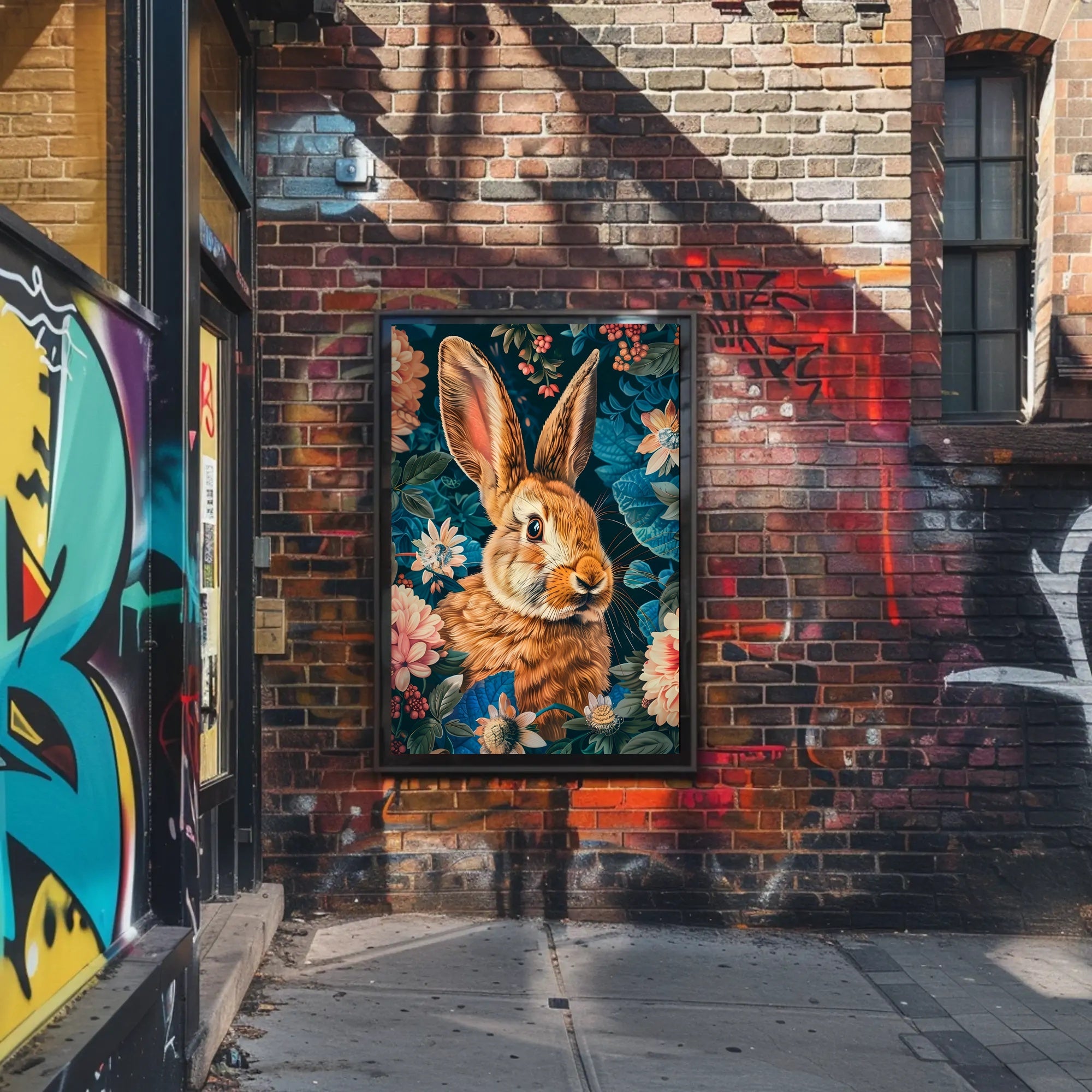 Enchanted Rabbit in Bloom Wall Art Print