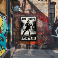 Dynamic Basketball Action Stylized Art Poster