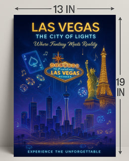 Las Vegas The City of Lights Poster PosterGoat