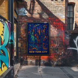 New York City A Vibrant Tapestry Poster