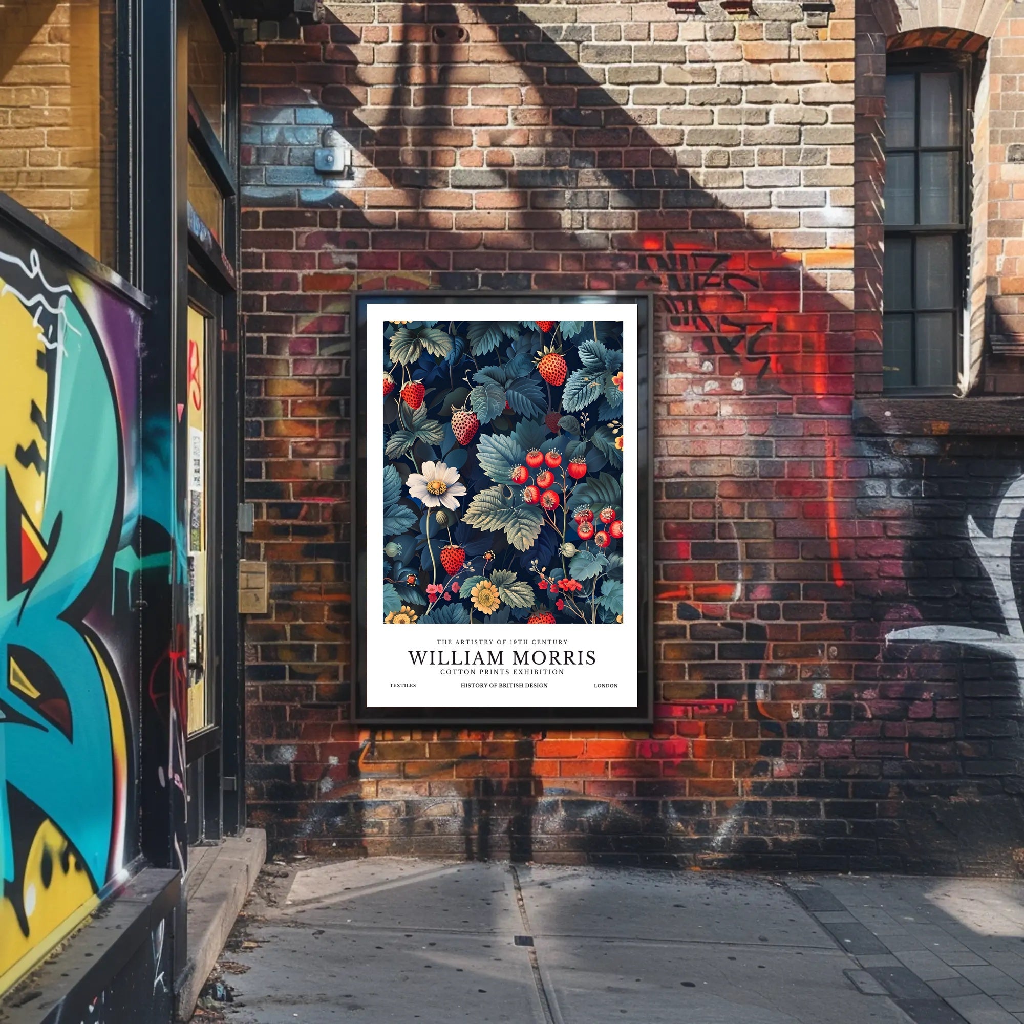 William Morris Cotton Prints Exhibition Poster