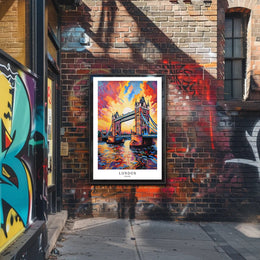 London Bridge in Vibrant Colors Poster PosterGoat
