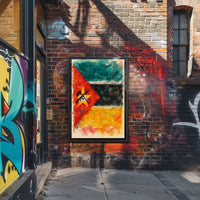 Abstract Representation Of A Flag Poster