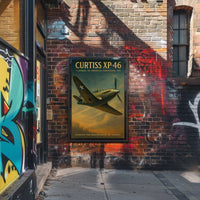 Curtiss XP-46 Vintage WWII Aviation Poster