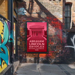 Abraham Lincoln Birthplace Vintage Scenic Heritage Poster