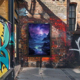 Celestial Mountain Landscape Poster