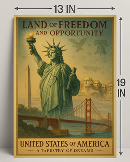 Land of Freedom and Opportunity Poster PosterGoat