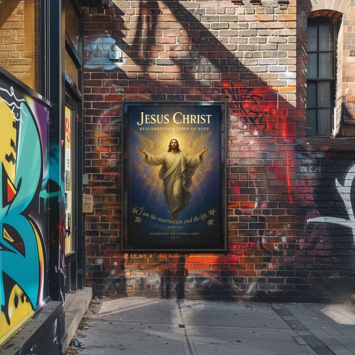 Jesus Christ Resurrection Dawn of Hope Poster
