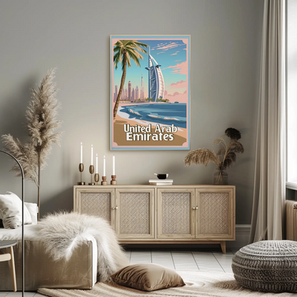 Dubai's Modern Skyline United Arab Emirates Poster