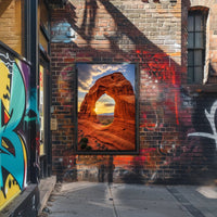 Arches National Park Sunset Poster Travel Wall Art