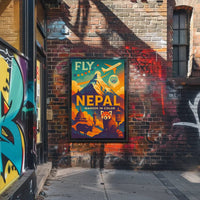 Wander in Color Nepal Adventure Travel Poster PosterGoat