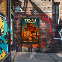 Texas Legends Western Adventure Cultural or Heritage Poster