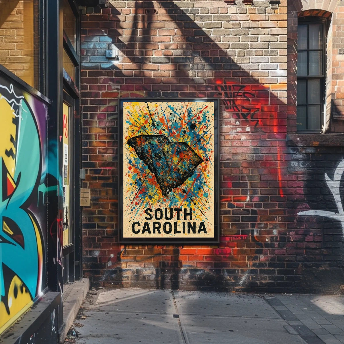 South Carolina Splash Poster