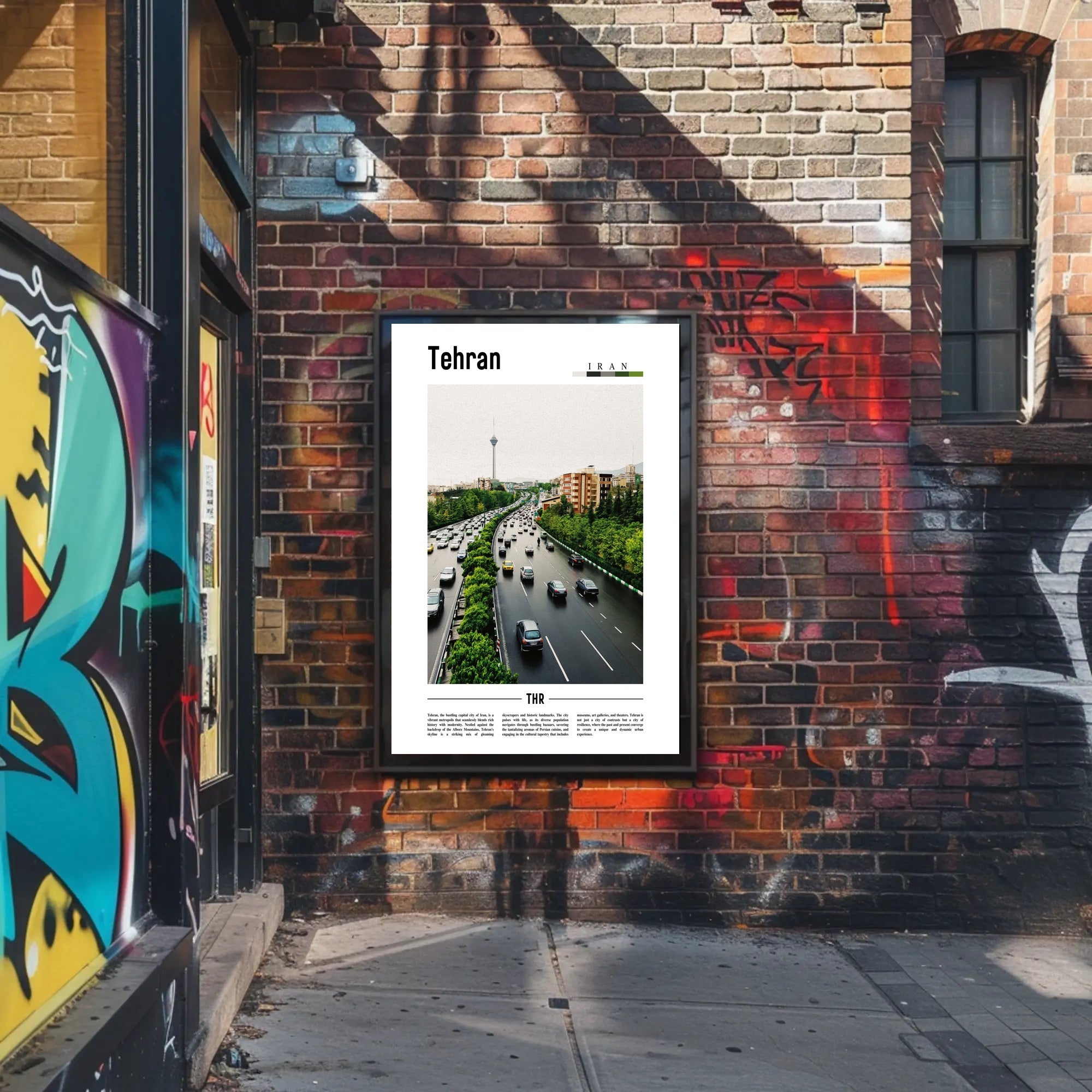 Tehran's Vibrant Cityscape With Milad Tower Urban or Cityscape Poster PosterGoat