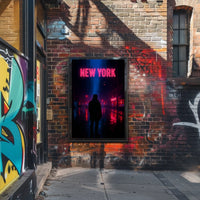 Neon Nights In New York Poster