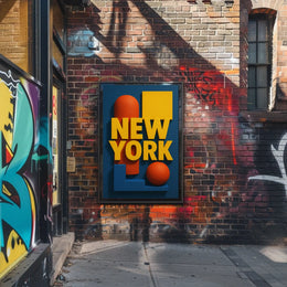 New York Abstract Design Poster Cityscape Wall Art Decor