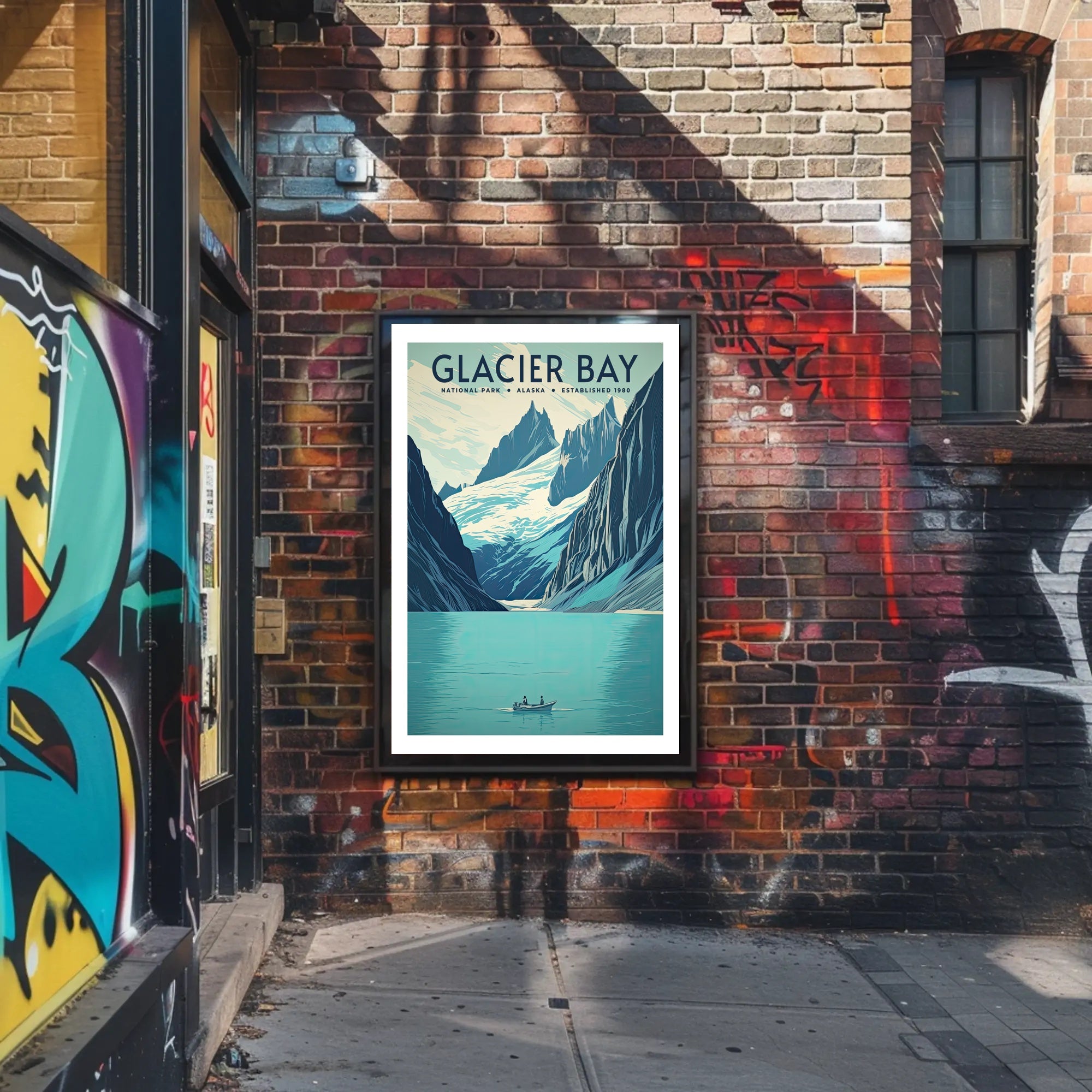 Glacier Bay National Park Vintage Travel Poster