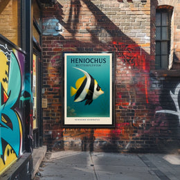 Heniochus Butterflyfish Poster