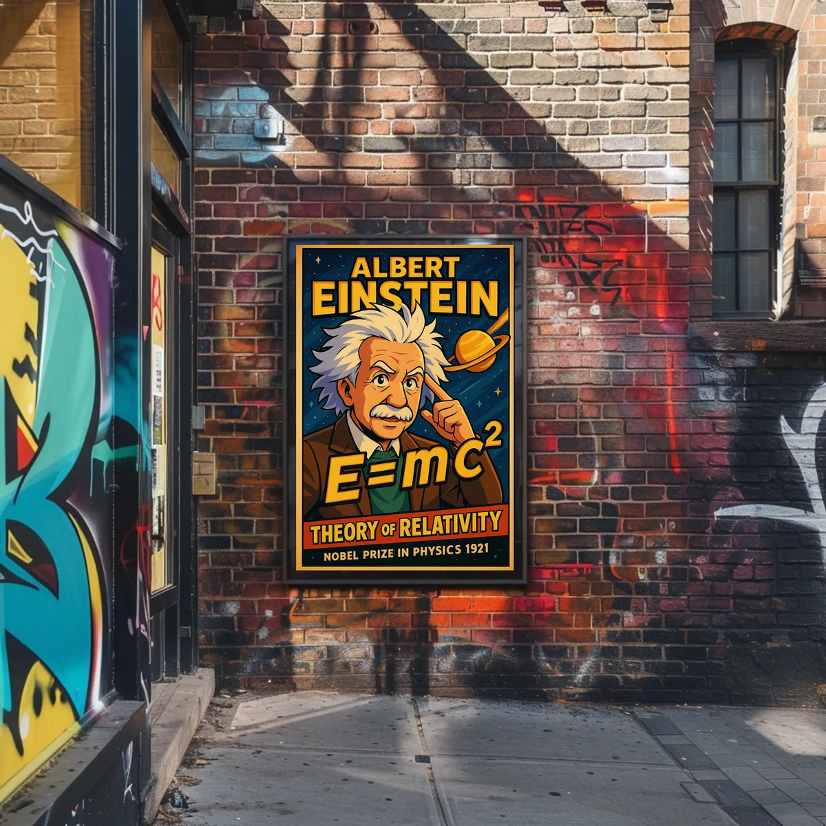 Einstein Nobel Prize Vintage Iconic Science Portrait Poster