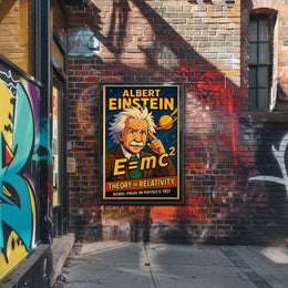 Einstein Nobel Prize Vintage Iconic Science Portrait Poster