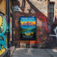 Majesty in the Rockies Grand Teton National Park Poster PosterGoat