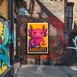 Axolotl Pop Art Poster