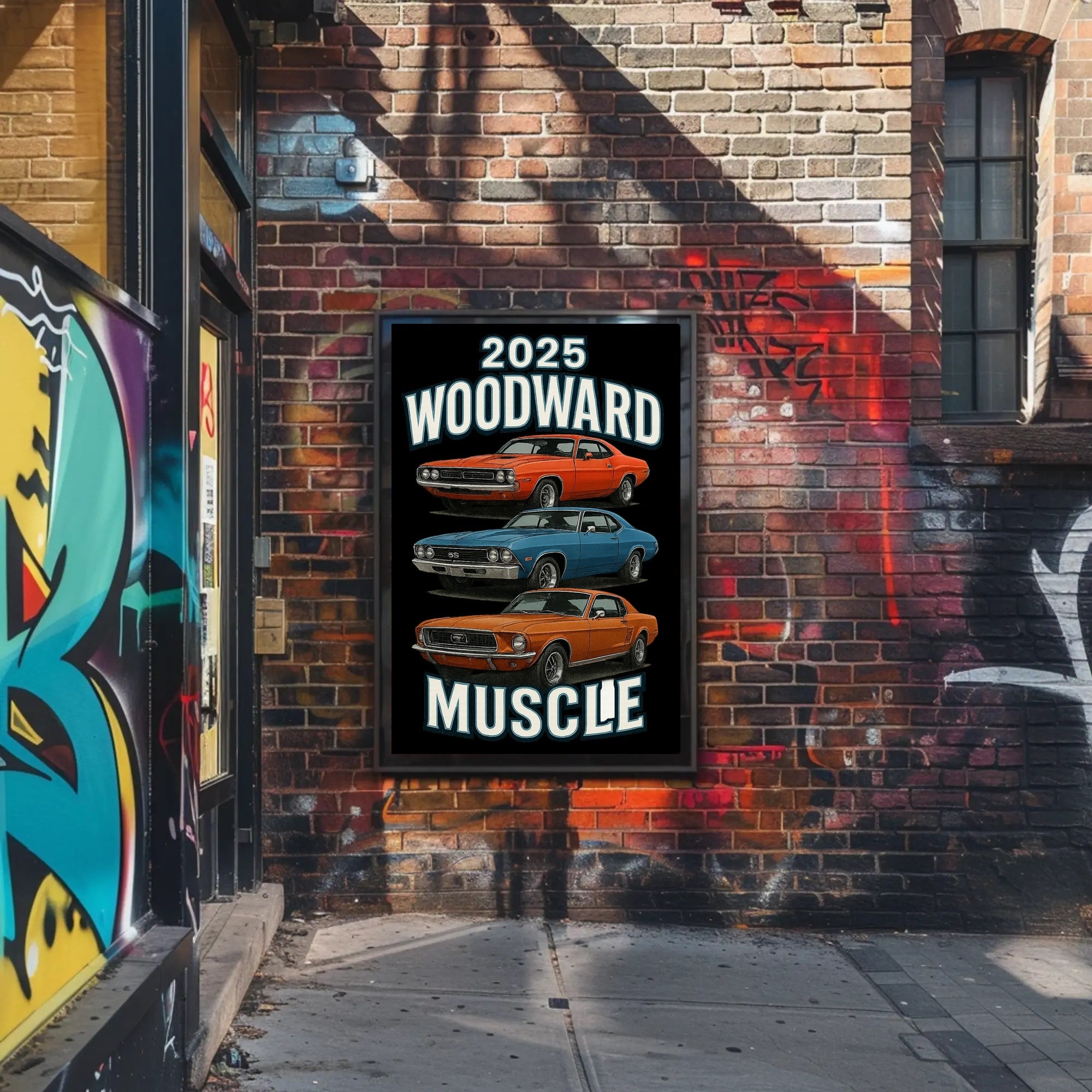 2025 Woodward Muscle Car Event Poster