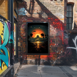 Cosmic Sunset Poster