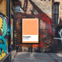 Minimalist Pumpkin Color Swatch Modern Artistic Poster PosterGoat