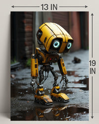 The Curious Yellow Robot Poster PosterGoat