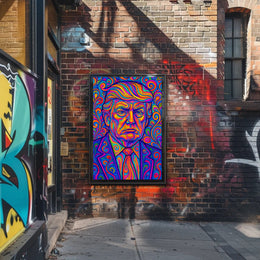 Psychedelic Presidential Donald Trump Portrait Poster PosterGoat